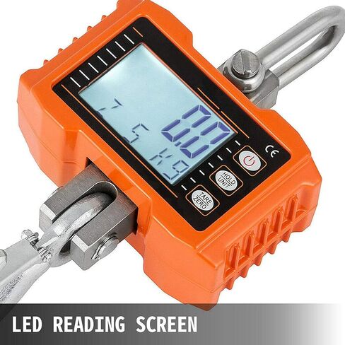 Crane Scale 1000KG 2200LBS Heavy Duty Hanging Scale Digital Crane Scale with Backlit LED Display for Farm Hunting Construction Factory Measuring Tool in Saudi Arabia