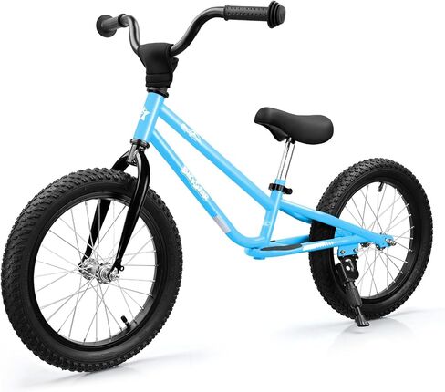 16 Inch Kids Balance Bike for 5-8 Year Old, BMX Kids Bike with No Pedals, Air Rubber Tires, Footrests, Adjustable Height for Big Kids, Boys, Girls in Kuwait