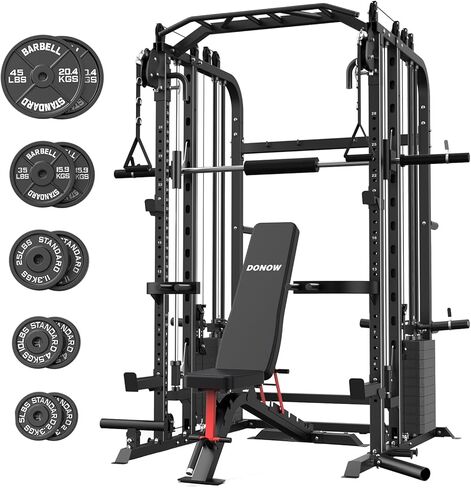 جهاز دونو سميث مع أكوام وزن 220 رطل، نظام صالة الألعاب الرياضية المنزلي متعدد الوظائف، نظام كروس كابل حامل الطاقة، تدريب سحب لأسفل لكامل الجسم in Kuwait