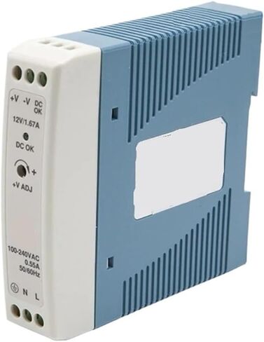20W Slim DIN Rail Switching Power Supply, AC-DC Converter 90-264V Input, for Factory Automation(MDR-20-15) in Kuwait