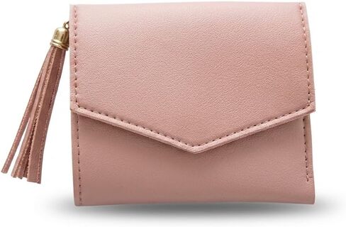 محفظة حامل بطاقات RFID للنساء محافظ نحيفة ثنائية الطي حافظة بطاقات متعددة بسحاب ومحفظة للعملات المعدنية in Kuwait