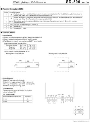 SD-500H-24 72 ~ 144V DC إلى 24V 21A 500W DC-DC محول مغلق نوع تحويل التيار الكهربائي in Saudi Arabia