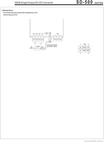 SD-500H-24 72 ~ 144V DC إلى 24V 21A 500W DC-DC محول مغلق نوع تحويل التيار الكهربائي in Saudi Arabia