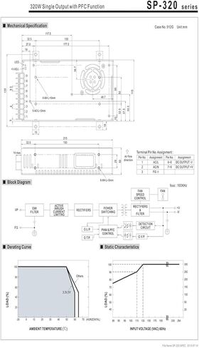 SP-320-12 Switching Power Supply 12V 25A 300W 85-264VAC Input in Saudi Arabia