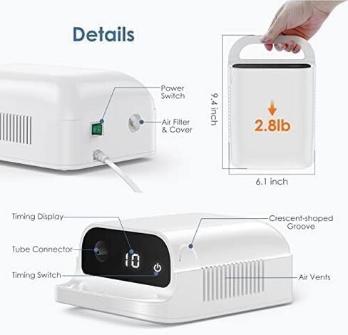 Smart Digital Display Pet Nebulizer Machine for Dogs and Cats, Quiet Compressor Device with Timer, Portable Pet Care System-01 in Kuwait
