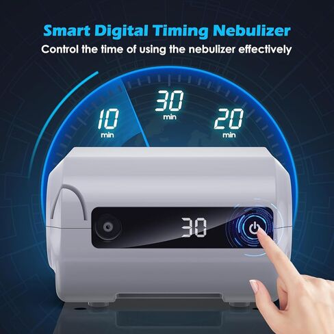 Smart Digital Display Pet Nebulizer Machine for Dogs, Compressor Nebulizer with Timing Function, Quiet Portable Design-01 in Kuwait