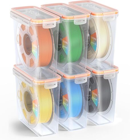 YOOPAI Pro Filament Storage Box – Single Spool Airtight Filament Storage Container for Protection with Desiccants, Precision Moisture Control and Dust Proof for 3D Printing Filament (6 Pack) in Kuwait