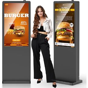 43 Inch Outdoor Digital Signage Displays,Floor Standing IP65 Waterproof Android LCD Advertising Player, Digital Sign with WiFi HDMI USB Input for Retail Stores Subway Restaurants in Saudi Arabia