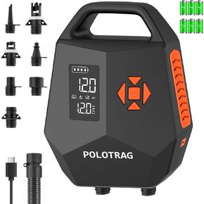 مضخة لوح التجديف الكهربائية قابلة لإعادة الشحن، مضخة 20 رطل لكل بوصة مربعة SUP مضخة 12000 مللي أمبير في الساعة مع النفخ والتفريغ، إيقاف تلقائي، مضخة هواء محمولة تعمل بالبطارية للنفخ، قوارب الكاياك والمراتب الهوائية in Kuwait