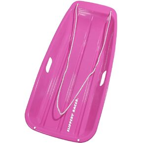 Slippery Racer Downhill Sprinter Flexible Kids Toddler Plastic Cold-Resistant Toboggan Snow Sled with Pull Rope and Handles -35 Inch (Pink, 1 Pack) in Kuwait