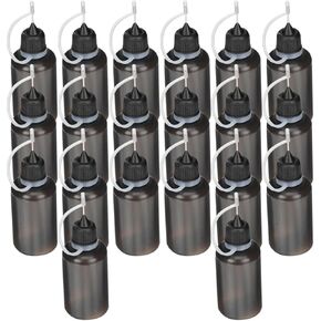 20 قطعة من زجاجات ضغط الأنف بإبرة 30 مل من جارفالون، زجاجات صغيرة من البلاستيك الداكن لوضع الغراء مع طرف رفيع للحرف اليدوية والرسم والتوزيع الدقيق في الاستخدام الصناعي والعلمي in Kuwait