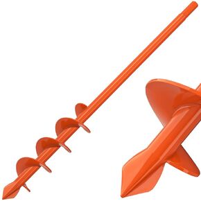 Auger Drill Bit for Planting 4Pack Garden Auger Post Hole Digger - 1.6x9'',2x16'',3x12'',3.5x16'', Safety Edges Spiral Earth Auger Bulb Drill Bit for Fence Posts, Flowers Plants, Umbrella Holes in Kuwait