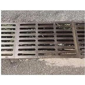 غطاء تصريف خارجي من الحديد الزهر للممرات والحدائق والممرات - شبكة تصريف فعالة مع تصميم مقوى (45 × 75 × 3 سم قطعتان) in Kuwait