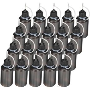 20 قطعة من زجاجات توزيع الزيت سعة 30 مل مع طرف إبرة رفيعة، زجاجات تطبيق الغراء المضغوطة للحرف الدقيقة والاستخدام الصناعي in Kuwait