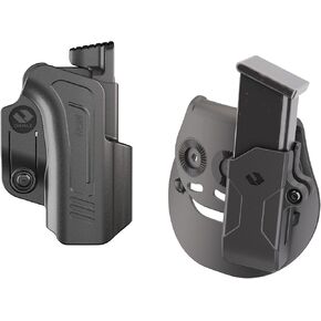 Orpaz R-Series G17 Holster Compatible with Glock 17 Holster, Level II OWB Holster with Paddle and Paddle Gen2 Attachment with Magazine Holster in Kuwait