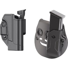 Orpaz C-Series G17 Holster Compatible with Glock 17 Holster, Level II OWB Holster with Paddle and Paddle Gen2 Attachment with Magazine Holster in Kuwait