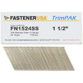 مسامير بزاوية 1-1/2 بوصة 15GA 304SS 1,750 قيراط | FN1524SS-1750 in Kuwait