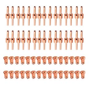 100Pcs Red Copper Extended Long Plasma Cutter Tip Electrodes Nozzles Kit Consumable for Pt31 Lg40 40A Cutting Welder Torch Welding Nozzle in Saudi Arabia