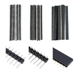 30 Pcs Header Pins 2.54 mm Straight Right-Angle Male and Female Pin Headers Connector Compatible with for Arduino ESP32 PCB Breadboard DIY Projects in Kuwait
