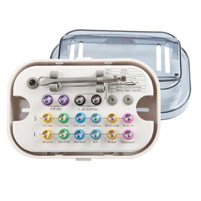 Dental Implant Torque Wrench Universal Kit with 10-70Ncm Torque Adjustable Ratchet 16pcs, Secure/Disassemble Implant Restorations Tools for Dentists in Kuwait