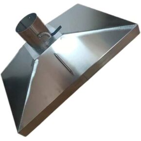 Stainless Steel Fume Hood,Stainless Steel Exhaust Hood for Kitchens & Factories | Easy Install, Efficient Dust Collection, Enhanced Ventilation | Commercial Air Solution (7.9in, 23.6x27.6in) in Kuwait