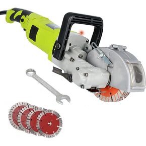 4000W Wall Cutting Machine,0-37 Mm Cutting Depth,Maximum 33Mm Cutting Width with 5 Saw Blades 7500R/Min Electric Concrete Saw in Saudi Arabia