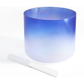 8 Inch Blue Alchemy Crystal Singing Bowl Gradient Plating, Chakra Bowl Sound Bowl, Gift For Yoga Meditation & Sound Healing, With Free Acrylic Striker & O-ring(E Note) in Kuwait