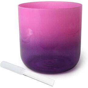 8 Inch Alchemy Crystal Singing Bowl Purple Gradient, Sound Healing, Chakra Bowl Sound Bowl, Gift For Yoga Meditation, With Free Acrylic Striker & O-ring(D Note) in Kuwait