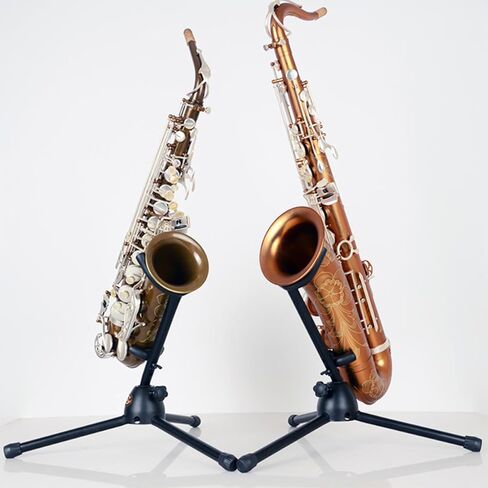 Luxshiny Alto and Tenor Saxophone Stand Tripod Bracket Folding Saxophone Holder Desktop Rack for Wind Instrument Accessories in Kuwait