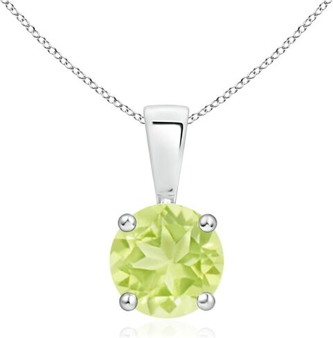أنجارا قلادة angara peridot solitaire قلادة في الفضة الاسترليني / 14K الذهب الصلب | شهر أغسطس ، عيد ميلاد ، المشاركة ، الذكرى السنوية ، هدية مجوهرات الزفاف للنساء in Saudi Arabia