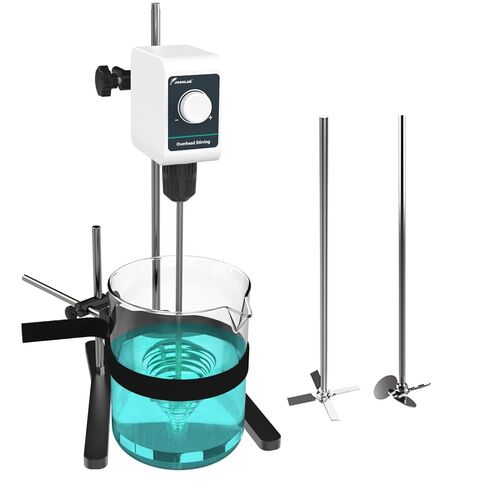 JOANLAB Digital Overhead Stirrer Mixer Set 10L Capacity Max viscosity10,000mPas, Lab Mixer Stirrer 100-1200rpm Lab Overhead Mixer with Support Stand&Two Stirring Rods in Kuwait