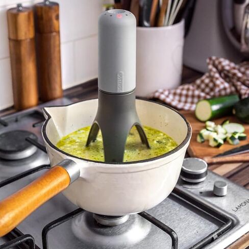 Uutensil Stirr Plus - محرك أوتوماتيكي مع مؤقت - يتضمن حامل شحن USB - أزرق مخضر × رمادي in Kuwait