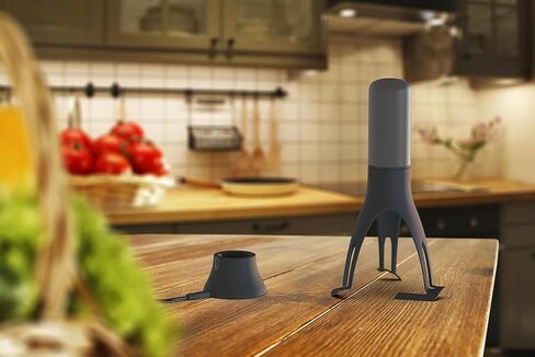 Uutensil Stirr Plus - محرك أوتوماتيكي مع مؤقت - يتضمن حامل شحن USB - أزرق مخضر × رمادي in Kuwait