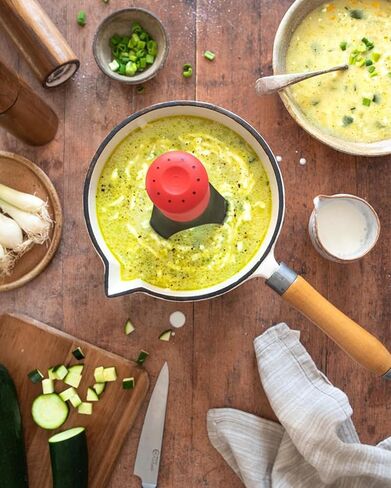 Uutensil Stirr Plus - محرك أوتوماتيكي مع مؤقت - يتضمن حامل شحن USB - أزرق مخضر × رمادي in Kuwait