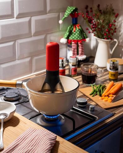 Uutensil Stirr Plus - محرك أوتوماتيكي مع مؤقت - يتضمن حامل شحن USB - أزرق مخضر × رمادي in Kuwait