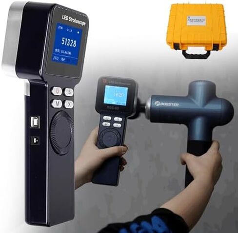 ستروبوسكوب LED، ستروبوسكوب رقمي محمول 1-999999 دورة في الدقيقة، محلل سرعة المحرك غير المتصل، قابل لإعادة الشحن، لقياس التروس in Kuwait
