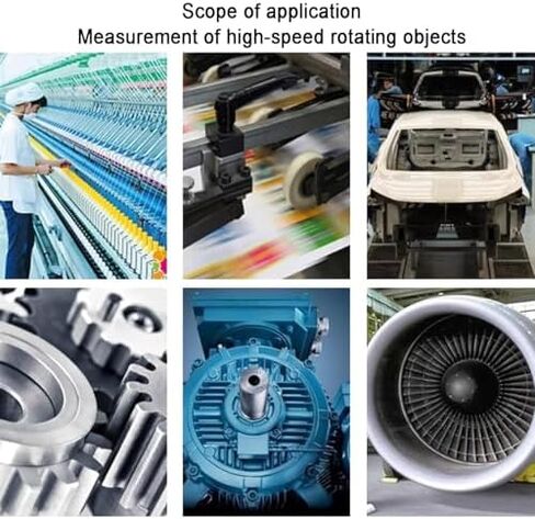 ستروبوسكوب LED، ستروبوسكوب رقمي محمول 1-999999 دورة في الدقيقة، محلل سرعة المحرك غير المتصل، قابل لإعادة الشحن، لقياس التروس in Kuwait