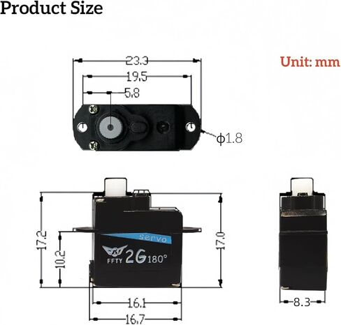 2PCS 2G GEAR MINI Servo ، 3.7-5V RC Micro Digital Servos Kit for RC Helicopter Airplane Car Parts & Robot Parts in Kuwait
