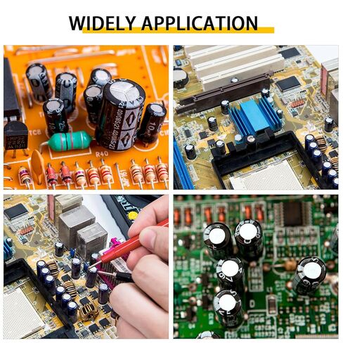 200PCS Electrolytic Capacitor Kit – 15 Value Capacitor Assortment from 0.1uF to 1000uF (10V~50V) and ±20% Tolerance– Aluminum Electrolytic Capacitors Set for DIY Electronics and Repair in Kuwait