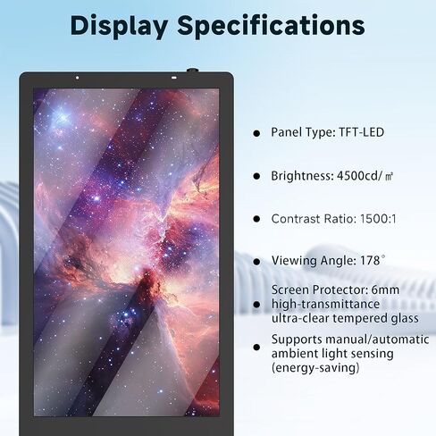شاشات عرض رقمية خارجية مقاس 65 بوصة، مشغل إعلانات LCD يعمل بنظام Android IP65 مقاوم للماء على الأرض، لافتة رقمية مع مدخل WiFi HDMI USB لمتاجر البيع بالتجزئة ومطاعم مترو الأنفاق in Saudi Arabia