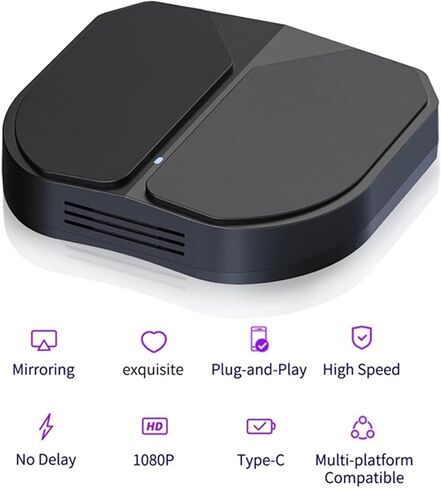 جهاز استقبال عرض لاسلكي 1080 بكسل، دونجل انعكاس شاشة WiFi لشاشة عرض التلفزيون مع Miracast DLNA، يدعم iOS in Saudi Arabia