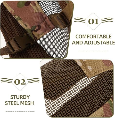 قناع لعبة حرب شبكي من الفولاذ لكامل الوجه، غطاء رأس آمن لسياج قابل للتنفس، قناع شبكي واقي للرياضات القتالية في الهواء الطلق in Kuwait