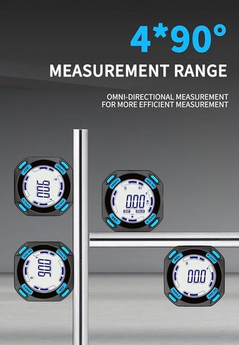 Digital Angle Finder with Electronic Laser - 5-side Strong Magnetic Angle Gauge, Rechargeable Cube Inclinometer with Backlight, Table Saw Miter Protractor, Woodworking Measuring Tool, Level Box in Kuwait