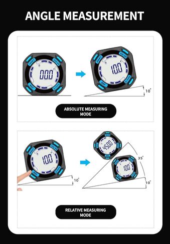 Digital Angle Finder with Electronic Laser - 5-side Strong Magnetic Angle Gauge, Rechargeable Cube Inclinometer with Backlight, Table Saw Miter Protractor, Woodworking Measuring Tool, Level Box in Kuwait
