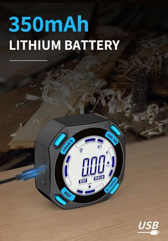 Digital Angle Finder with Electronic Laser - 5-side Strong Magnetic Angle Gauge, Rechargeable Cube Inclinometer with Backlight, Table Saw Miter Protractor, Woodworking Measuring Tool, Level Box in Kuwait