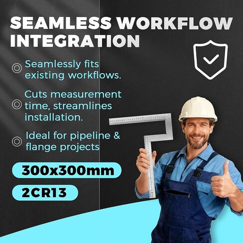 300x300mm Professional Flange Measurement Tool - 2CR13 Stainless Steel Pipefitter Gauge for Precision Flange Squareness, Alignment & Pipeline Distribution Checking in Kuwait