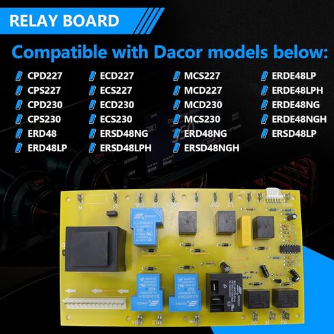 92029 Relay Board Replacement Parts Compatible with Dacor Range Oven, Replace 82993 62439 DE81-08448A DE81-05673A PCB Relay Board in Saudi Arabia