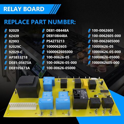 92029 Relay Board Replacement Parts Compatible with Dacor Range Oven, Replace 82993 62439 DE81-08448A DE81-05673A PCB Relay Board in Saudi Arabia