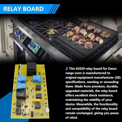 92029 Relay Board Replacement Parts Compatible with Dacor Range Oven, Replace 82993 62439 DE81-08448A DE81-05673A PCB Relay Board in Saudi Arabia