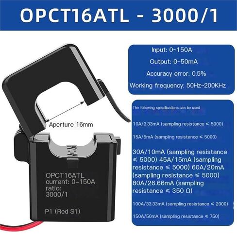 محول تيار من النوع المفتوح OPCT16ATL 1000/1 2000/1 3000/1 4000/1 5000/1 نوع الفتح والإغلاق صغير 5A/2.5mA/5mA 100A/20mA 200A/333mV(OPCT16ATL-4000:1) in Kuwait